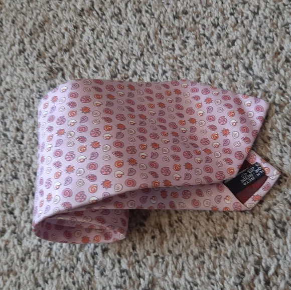Salvatore Ferragamo Silk Tie - Pink Seashells - Made in Italy